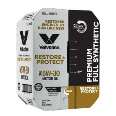 Valvoline Restore & Protect 5W-30 Motor Oil — 5 Gallon Bay Box — original packaging.