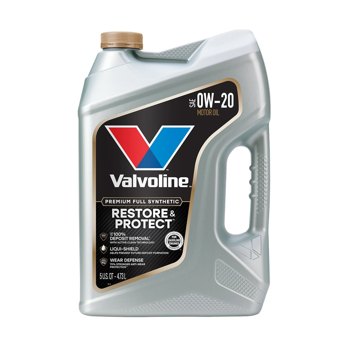 Valvoline Restore & Protect Full Synthetic 0W-20 — one 5 QT jug.