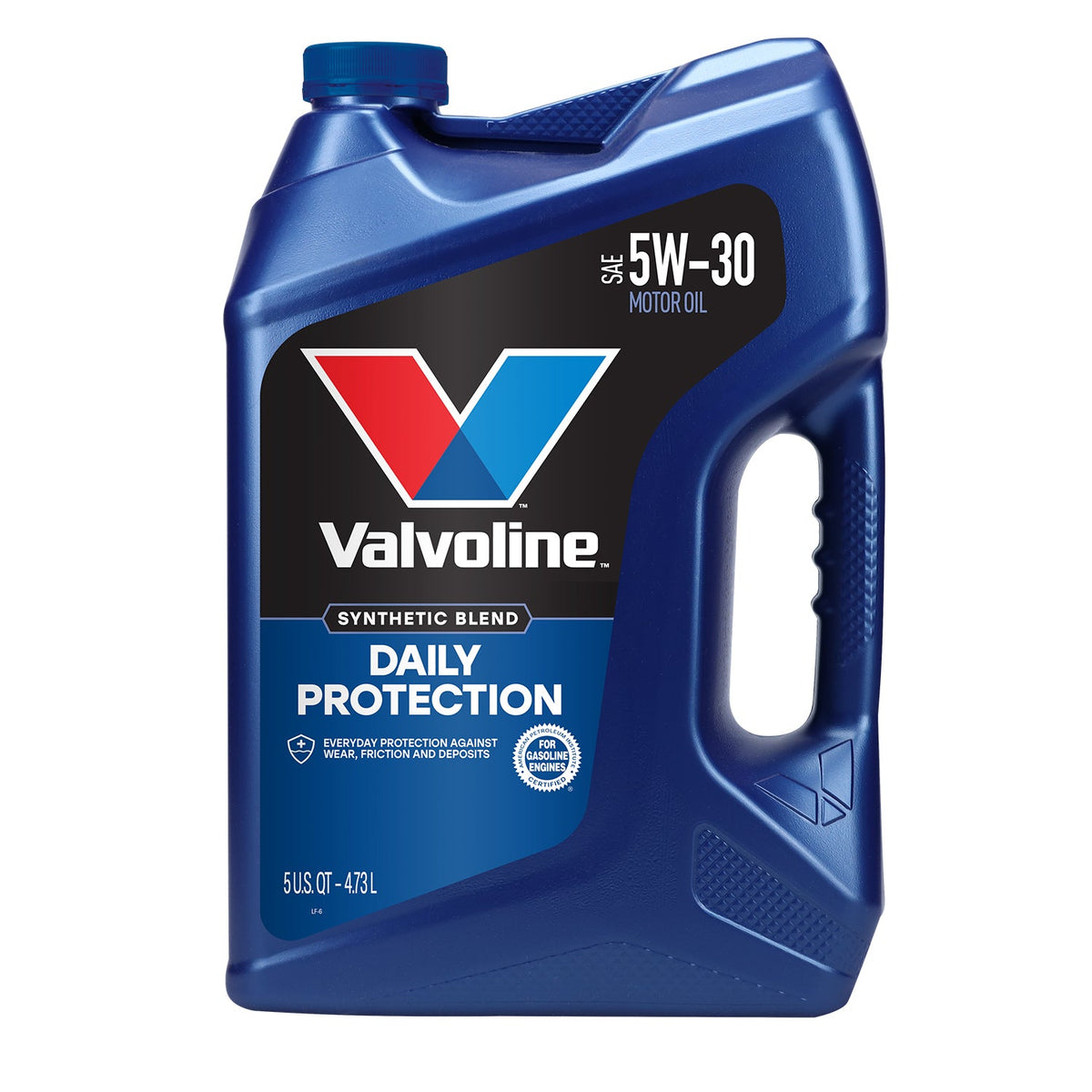 Valvoline Daily Protection Synthetic Blend 5W-30 — one 5 QT jug.