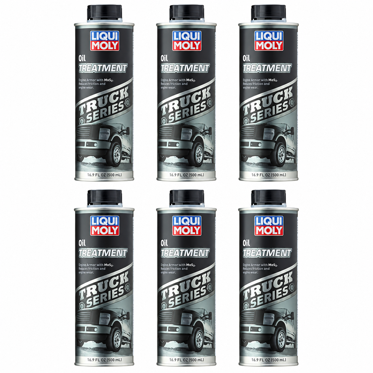 LIQUI MOLY Truck Series Oil Treatment, 20256, 6 x 500 mL on white