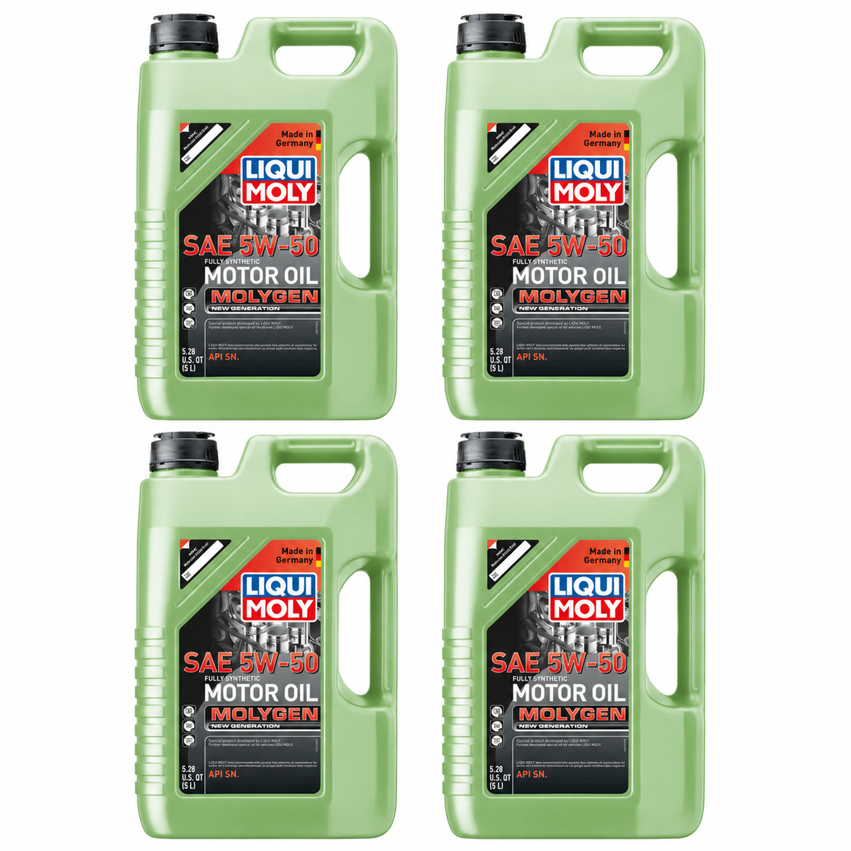 LIQUI MOLY Molygen New Generation SAE 5W-50, 20310, 4 x 5 L on white
