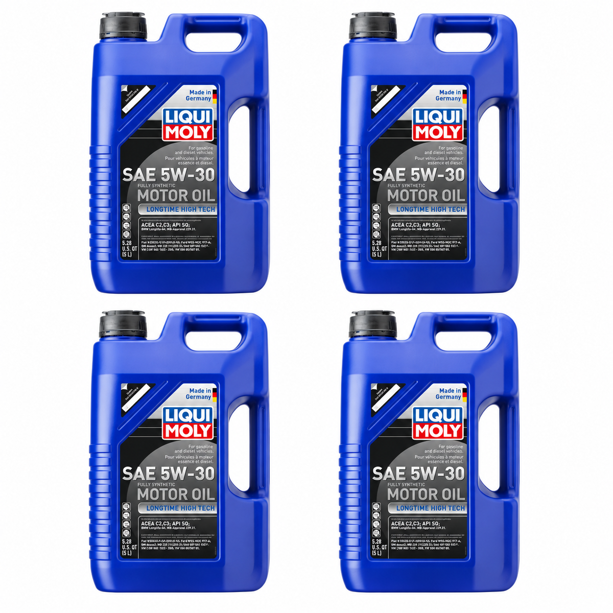 LIQUI MOLY Longtime High Tech SAE 5W-30, 2039, 4 x 5 L on white