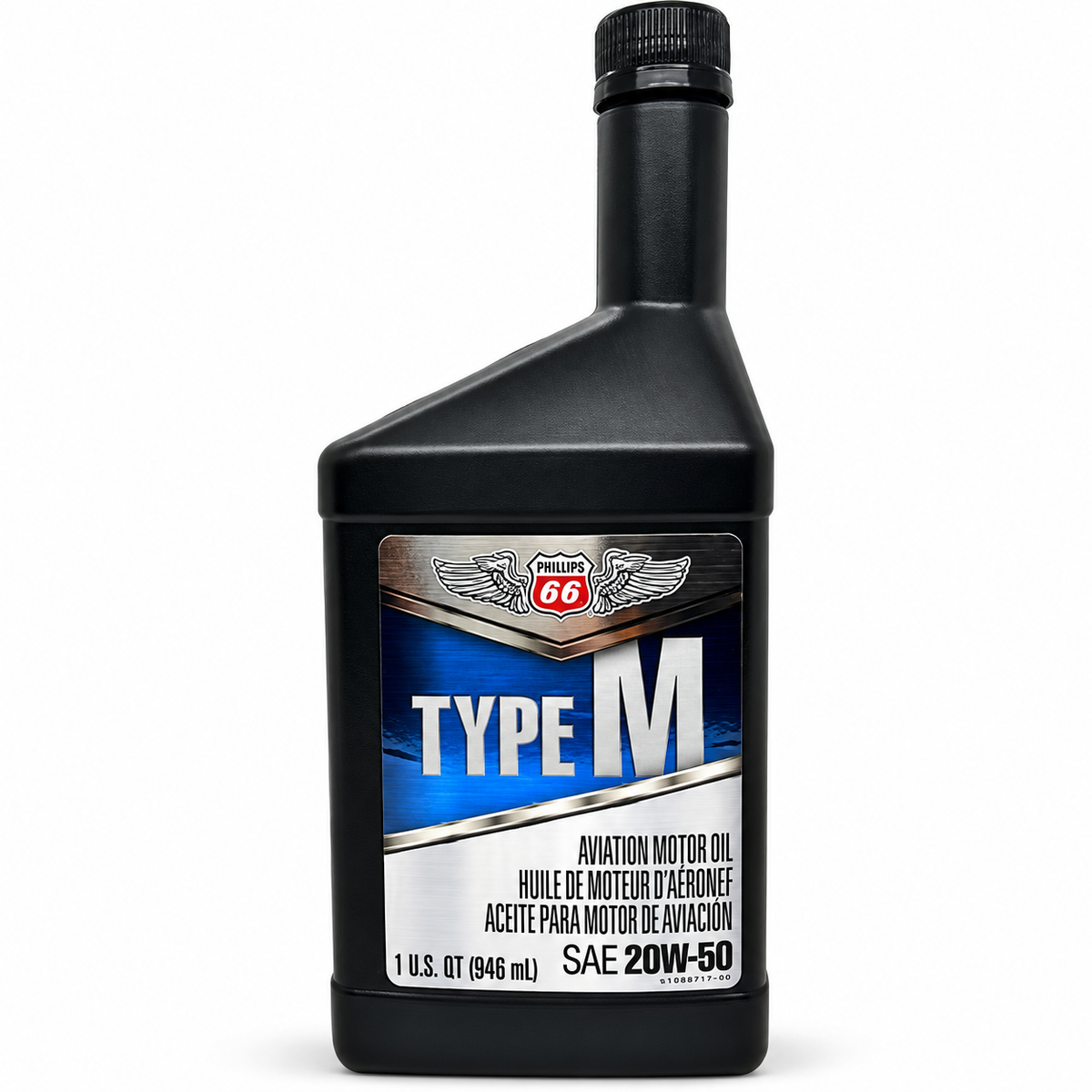 Phillips 66 Type M 20W-50 Aviation Piston Engine Oil — 1 Quart, Case of 12