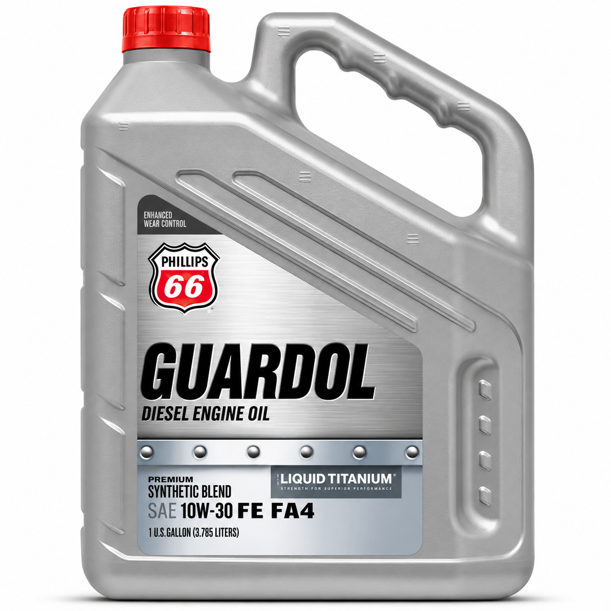 Phillips 66 Guardol FE 10W-30 FA-4 Synthetic Blend Diesel Engine Oil — 1 Gallon / Case of 3