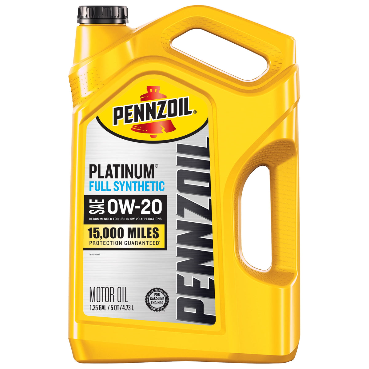 Pennzoil Platinum Full Synthetic 0W-20 — one 5-quart jug