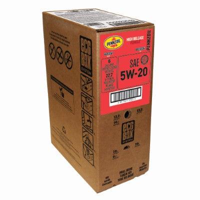 Pennzoil High Mileage Synthetic Blend 5W-20 Motor Oil — 6-Gallon EcoBox product photo