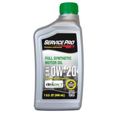 Service Pro 0W-20 Full Synthetic Motor Oil 1 Qt — Full Case of 6 (6 × 1 qt)