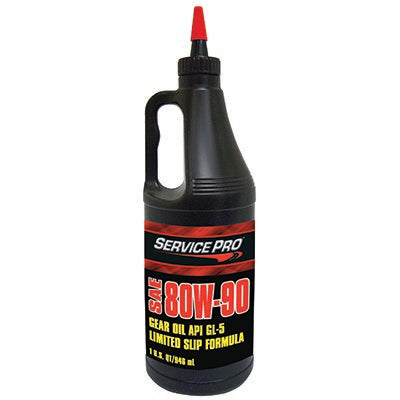 Service Pro 80W-90 Limited Slip Gear Oil 1 Qt — Full Case of 6 (6 × 1 qt)