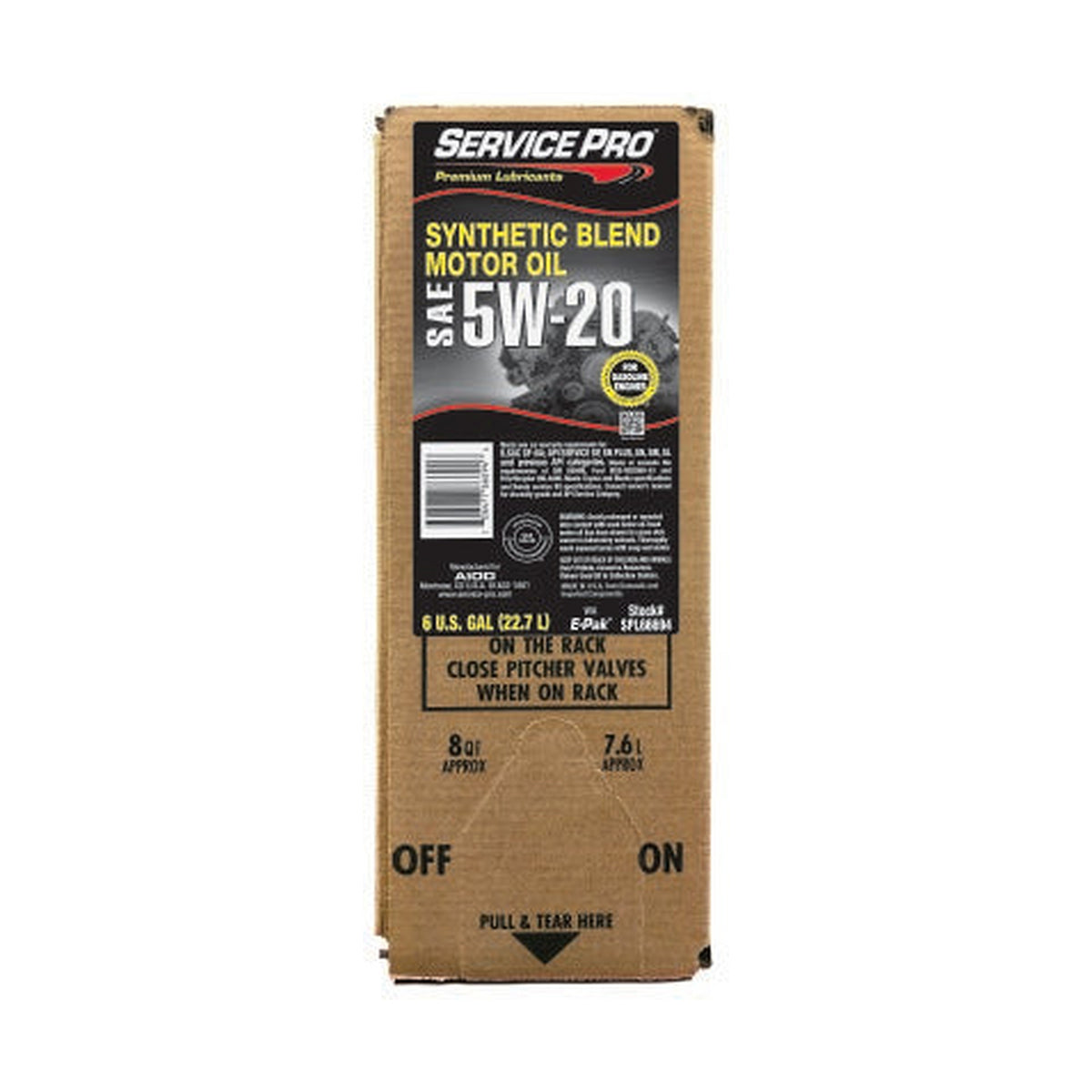 Service Pro 5W-20 Synthetic Blend Motor Oil 6 Gal E-Pak