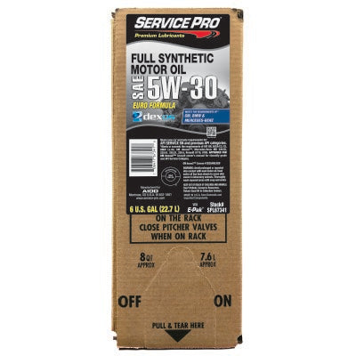 Service Pro 5W-30 Euro Full Synthetic Dexos 2 Motor Oil 6 Gal E-Pak