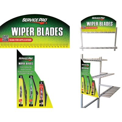 Service Pro Wiper Blade Rolling Rack w/21 Hooks