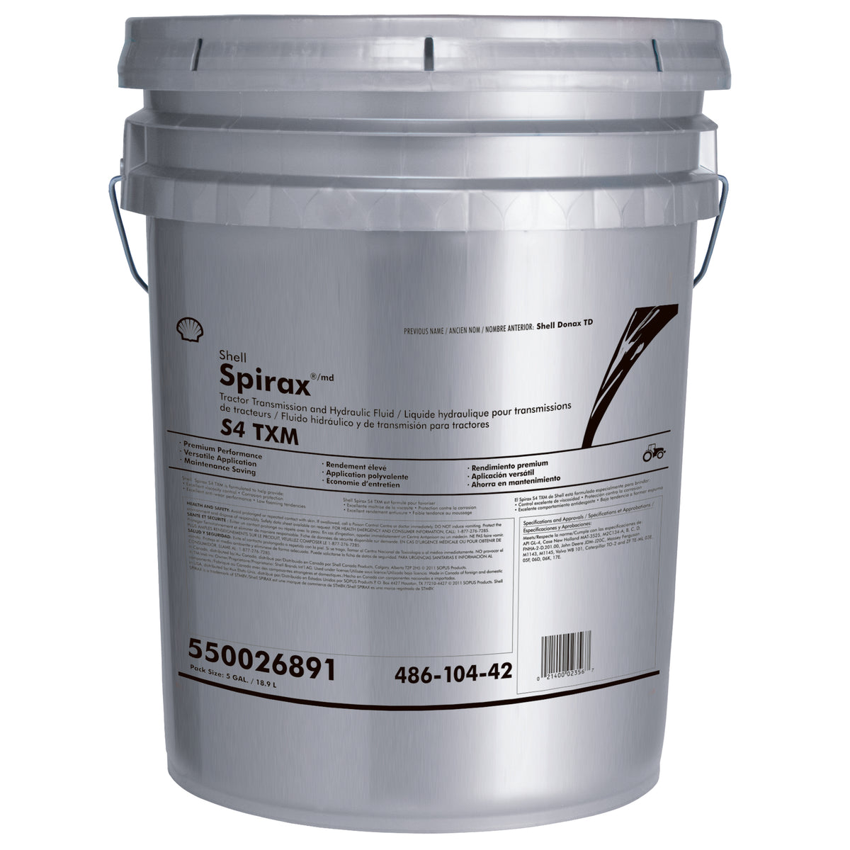 Shell Spirax S4 TXM Tractor Transmission & Hydraulic Fluid, 5 Gallon Pail