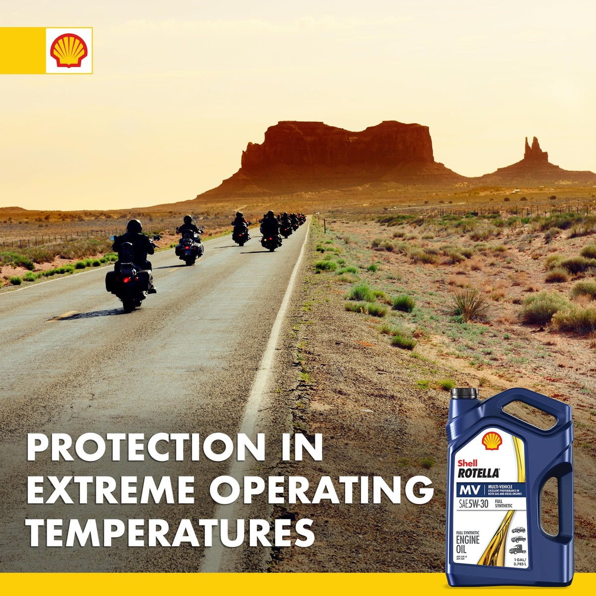 Shell Rotella T6 Full Synthetic Multi-Vehicle 5W-30 Diesel Engine Oil