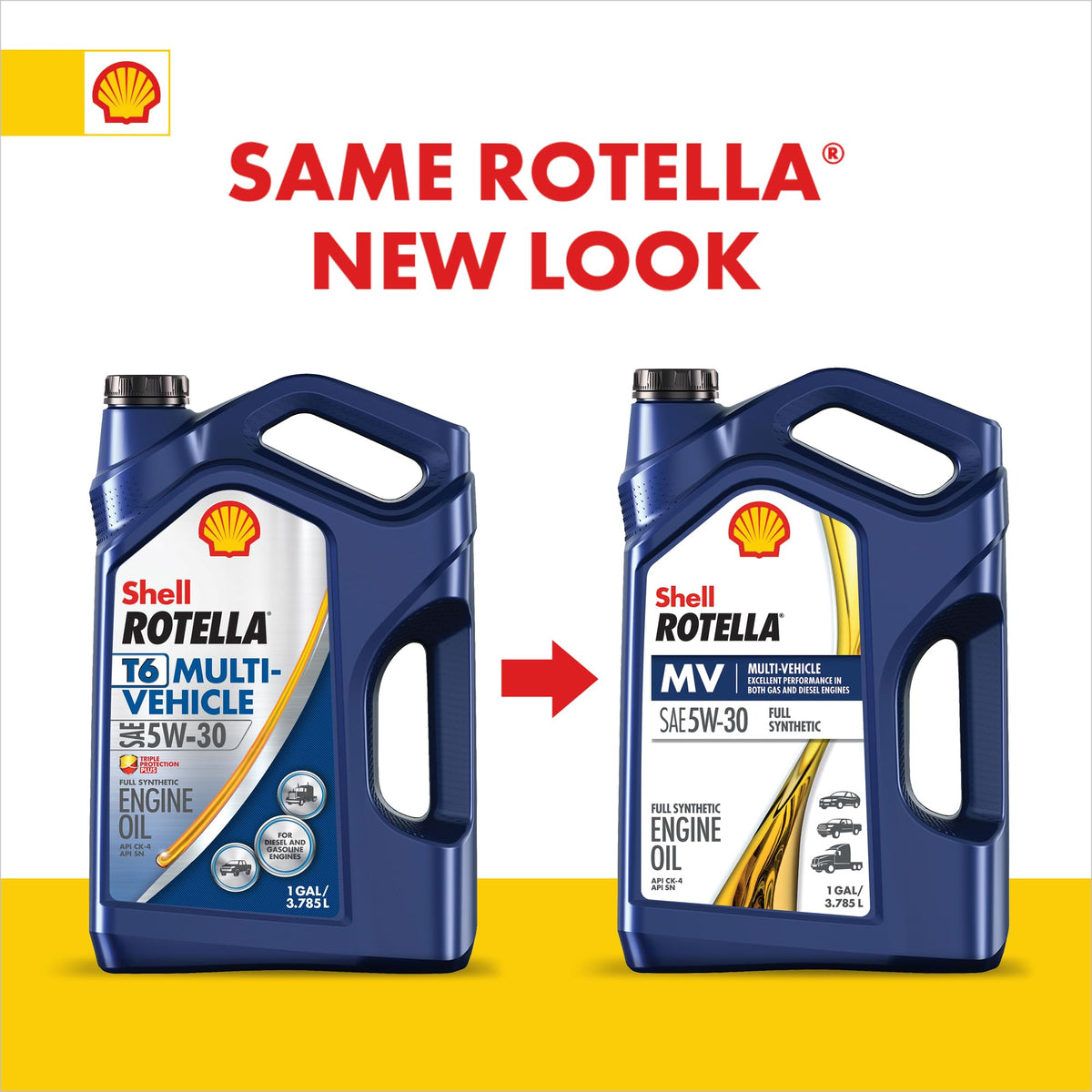Shell Rotella T6 Full Synthetic Multi-Vehicle 5W-30 Diesel Engine Oil