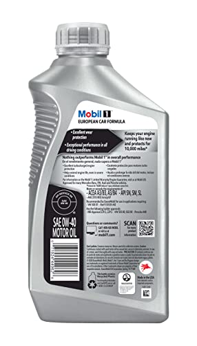 Mobil 1 Synthetic 0W-40 Motor Oil