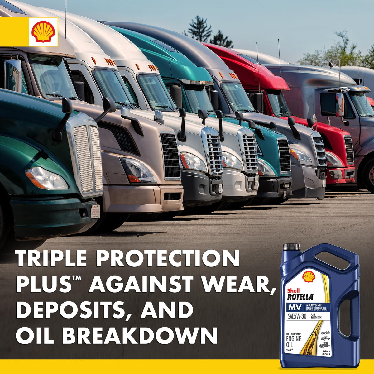 Shell Rotella T6 Full Synthetic Multi-Vehicle 5W-30 Diesel Engine Oil