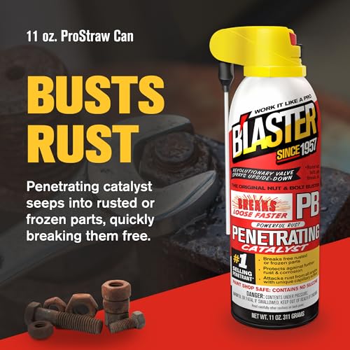 B'laster PB Blaster Penetrating Oil Spray Breaks Free Rusted or Frozen Bolts, Rust Penetrating Spray, Rust Prevention Spray, Anti Corrosion Spray, 11 Ounces, Pack of 12