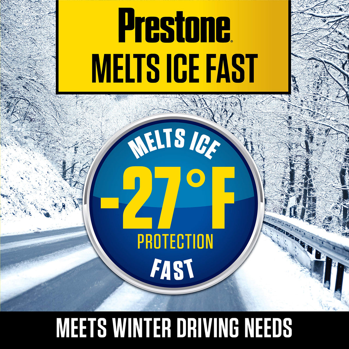 Prestone De-Icer Winter Windshield Washer Fluid, 1 Gallon