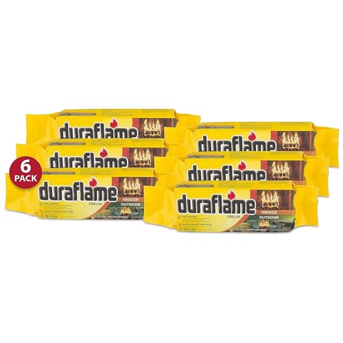 Duraflame 6-Pack Indoor/Outdoor Logs for Fireplace & Fire Pit, 3-Hour Burn, 4.5lb Each