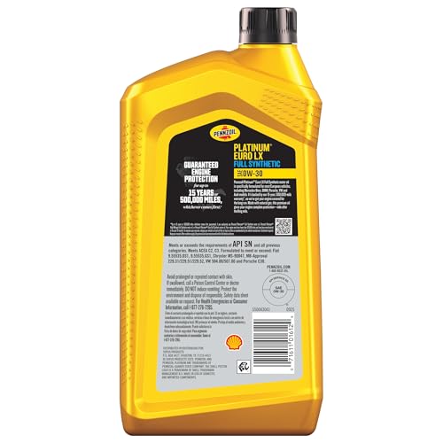 Pennzoil Platinum Euro Full Synthetic Motor Oil