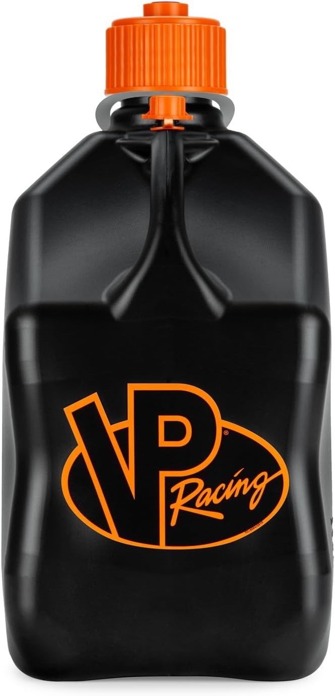 VP Racing 3852-CA, 5.5 Gallon Motorsport Jug V-Twin Sq. - Black/Orange no hose