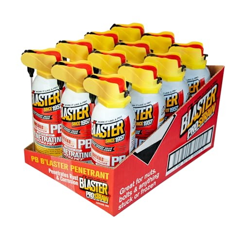 B'laster PB Blaster Penetrating Oil Spray Breaks Free Rusted or Frozen Bolts, Rust Penetrating Spray, Rust Prevention Spray, Anti Corrosion Spray, 11 Ounces, Pack of 12