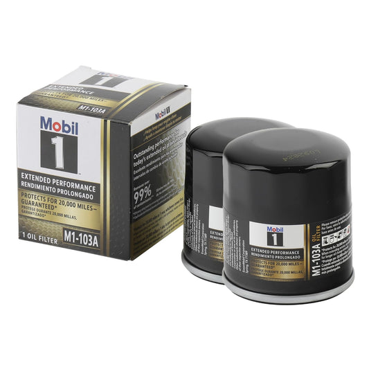 Mobil 1 Extended Performance Oil Filter, M1-103A | Synthetic Blend, High Efficiency 20,000 Mile Protection | 2 Pack