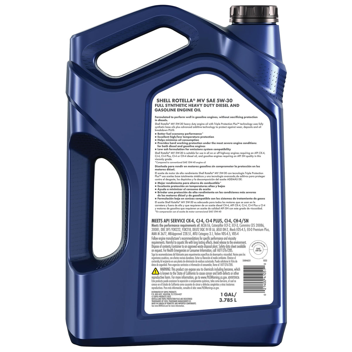 Shell Rotella T6 Full Synthetic Multi-Vehicle 5W-30 Diesel Engine Oil