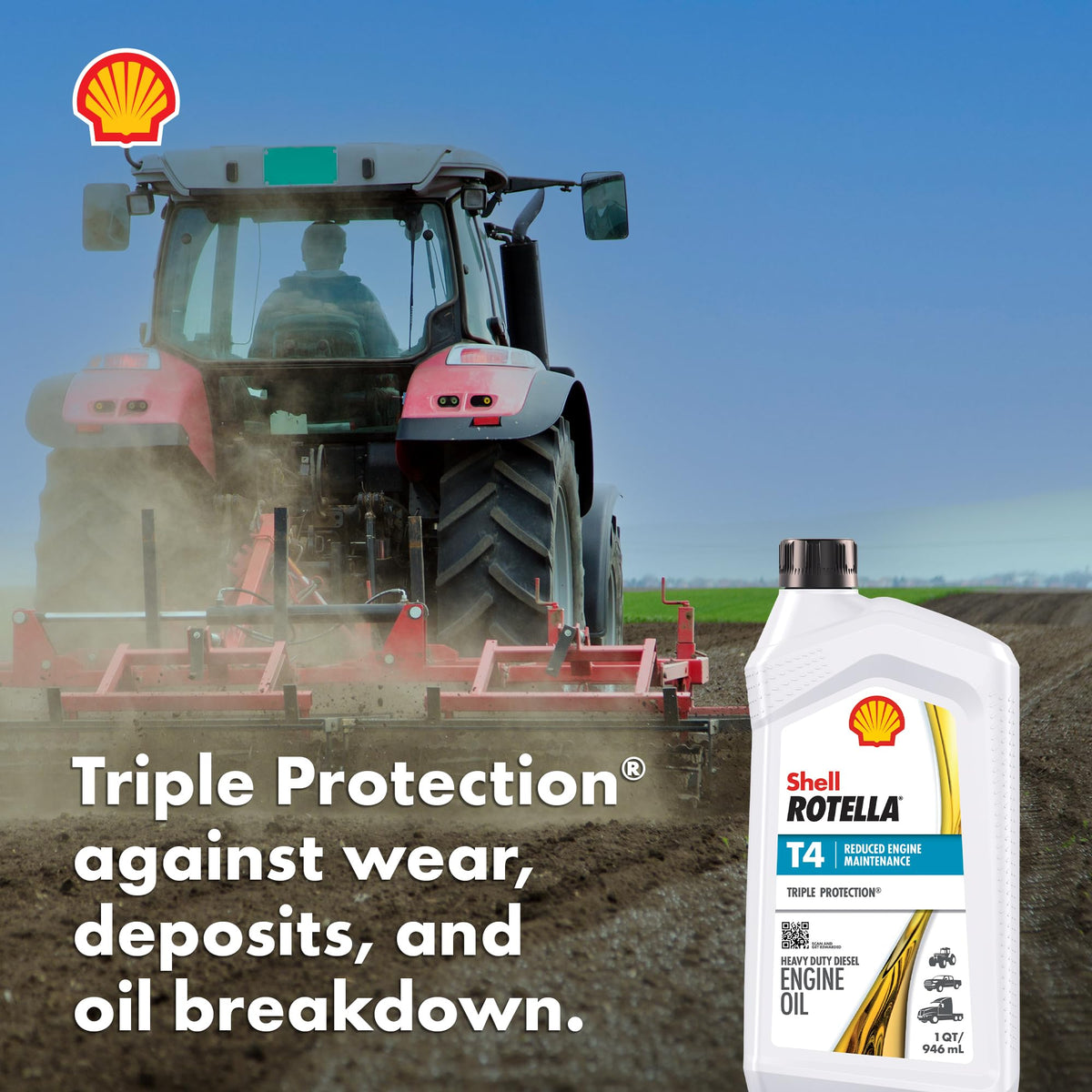 Shell Rotella T4 Triple Protection Conventional Diesel Engine Oil