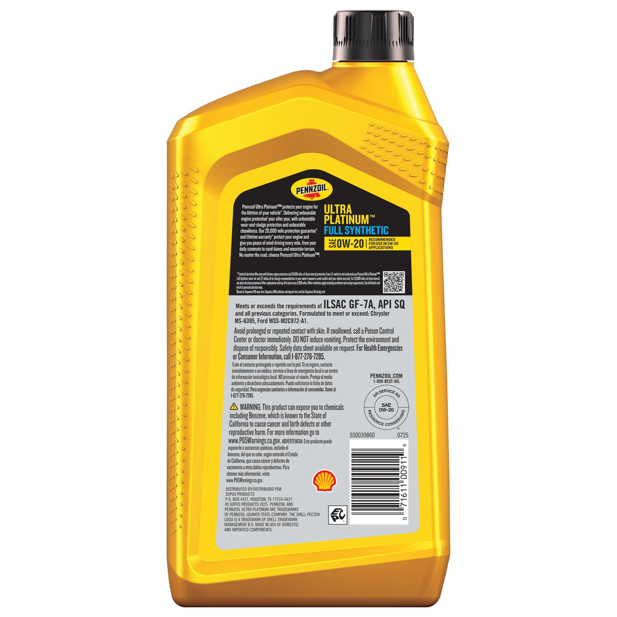 Pennzoil Ultra Platinum Full Synthetic Motor Oil