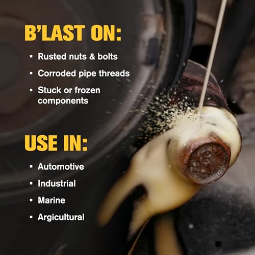 B'laster PB Blaster Penetrating Oil Spray Breaks Free Rusted or Frozen Bolts, Rust Penetrating Spray, Rust Prevention Spray, Anti Corrosion Spray, 11 Ounces, Pack of 12