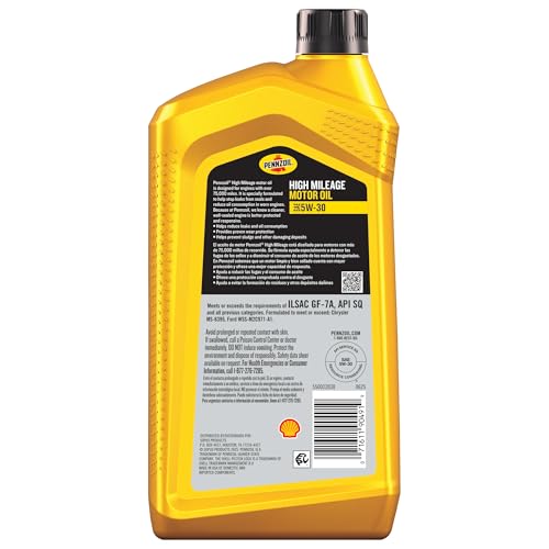 Pennzoil High Mileage Motor Oil