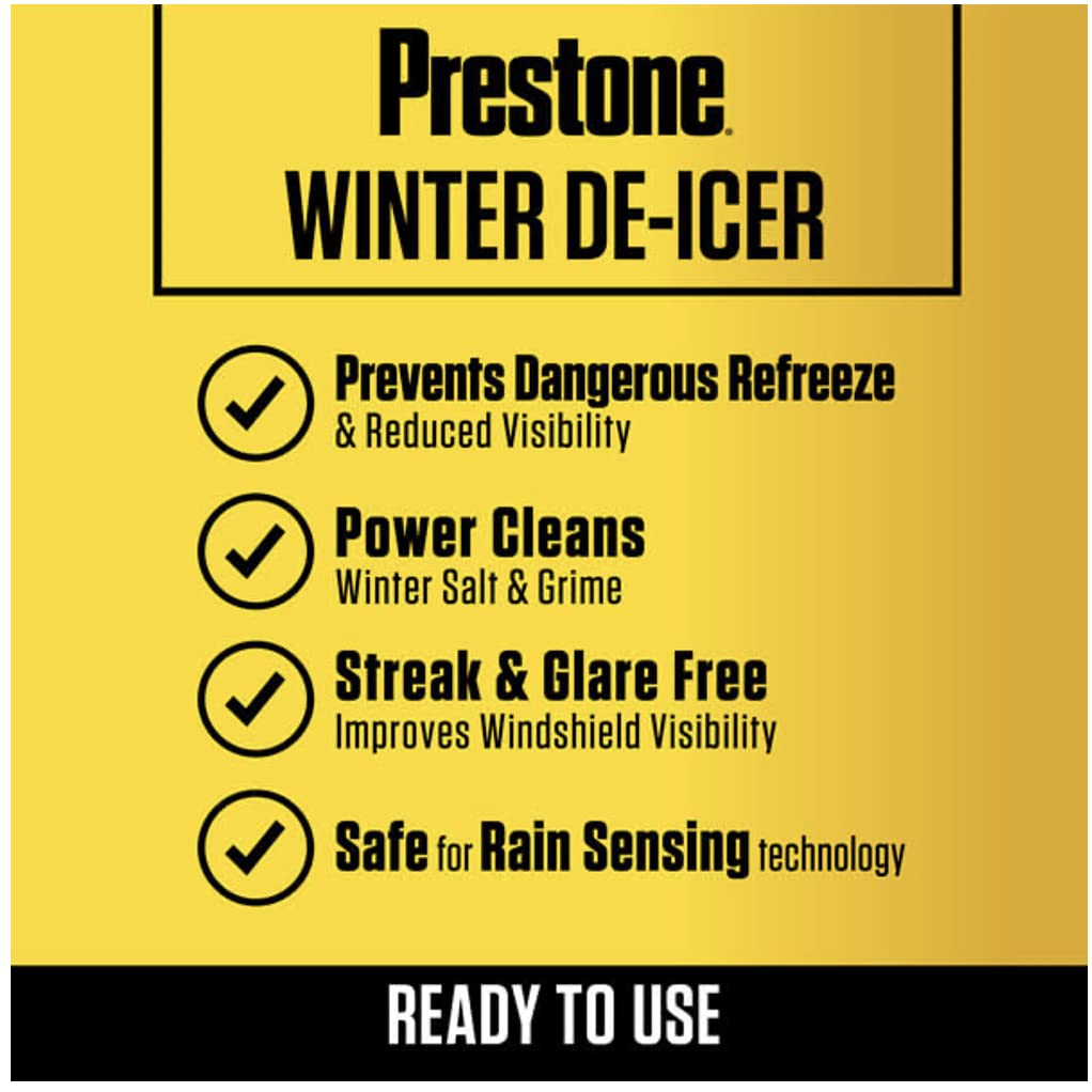 Prestone De-Icer Winter Windshield Washer Fluid, 1 Gallon