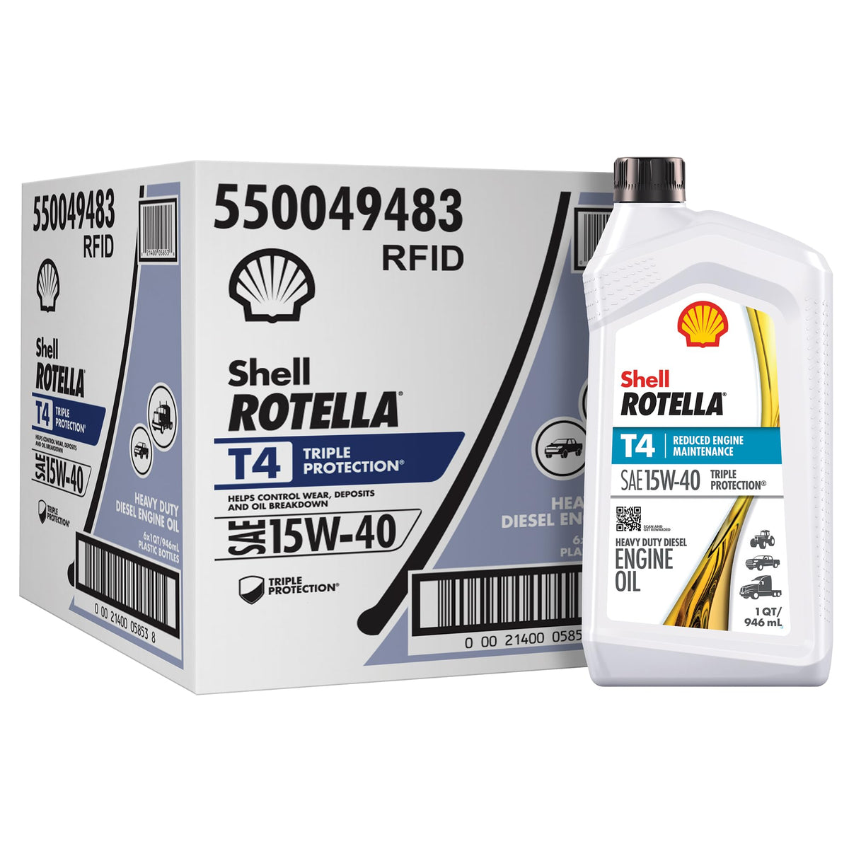 Shell Rotella T4 Triple Protection Conventional Diesel Engine Oil
