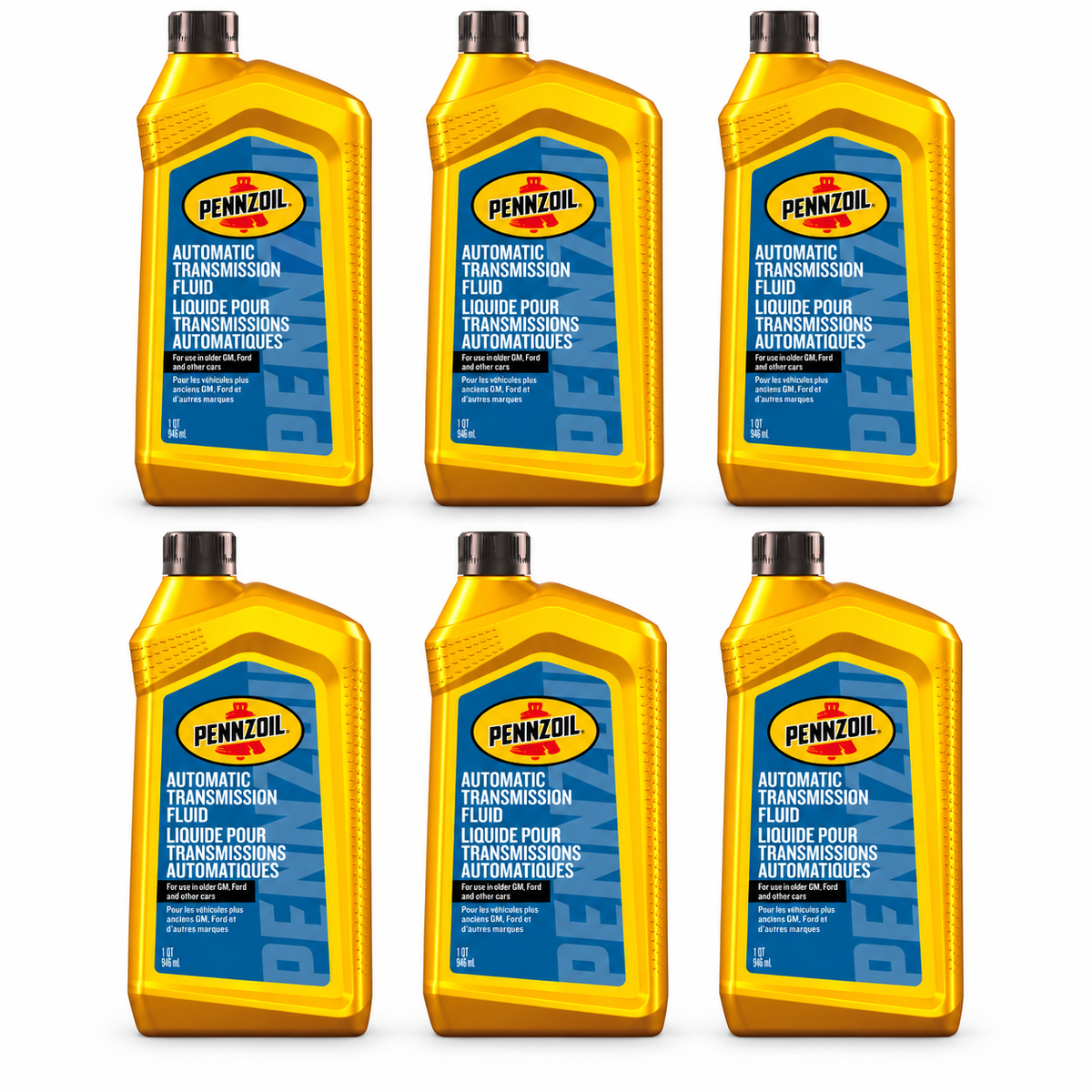 Pennzoil Dex/Merc ATF — six 1-quart bottles