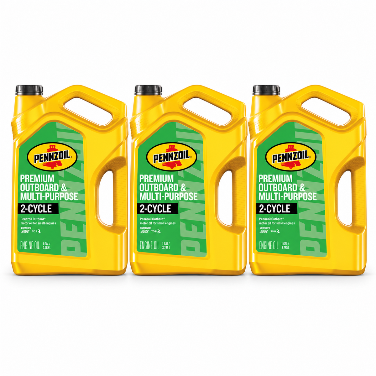 Pennzoil Outboard 2-Cycle Oil — three-jug full case