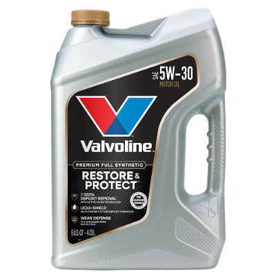 Valvoline Restore & Protect Full Synthetic 5W-30 — one 5-quart jug.