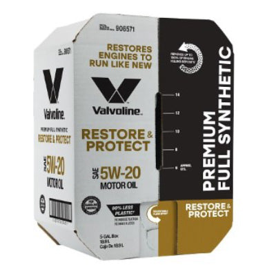 Valvoline Restore & Protect 5W-20 Motor Oil — 5 Gallon Bay Box — original packaging.