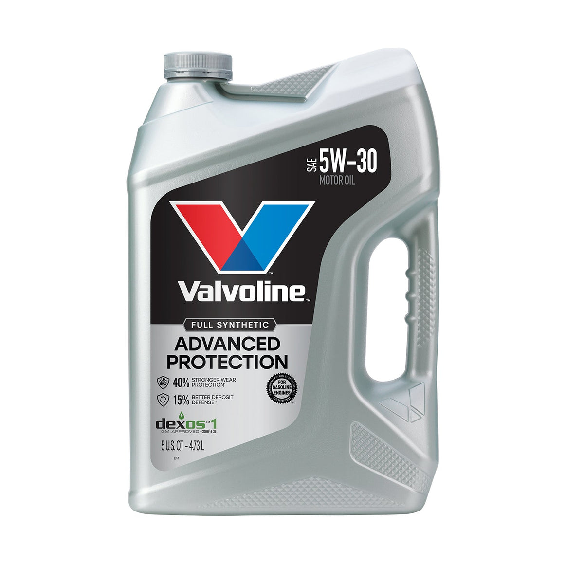 Valvoline Advanced Full Synthetic 5W-30 — one 5 QT jug.