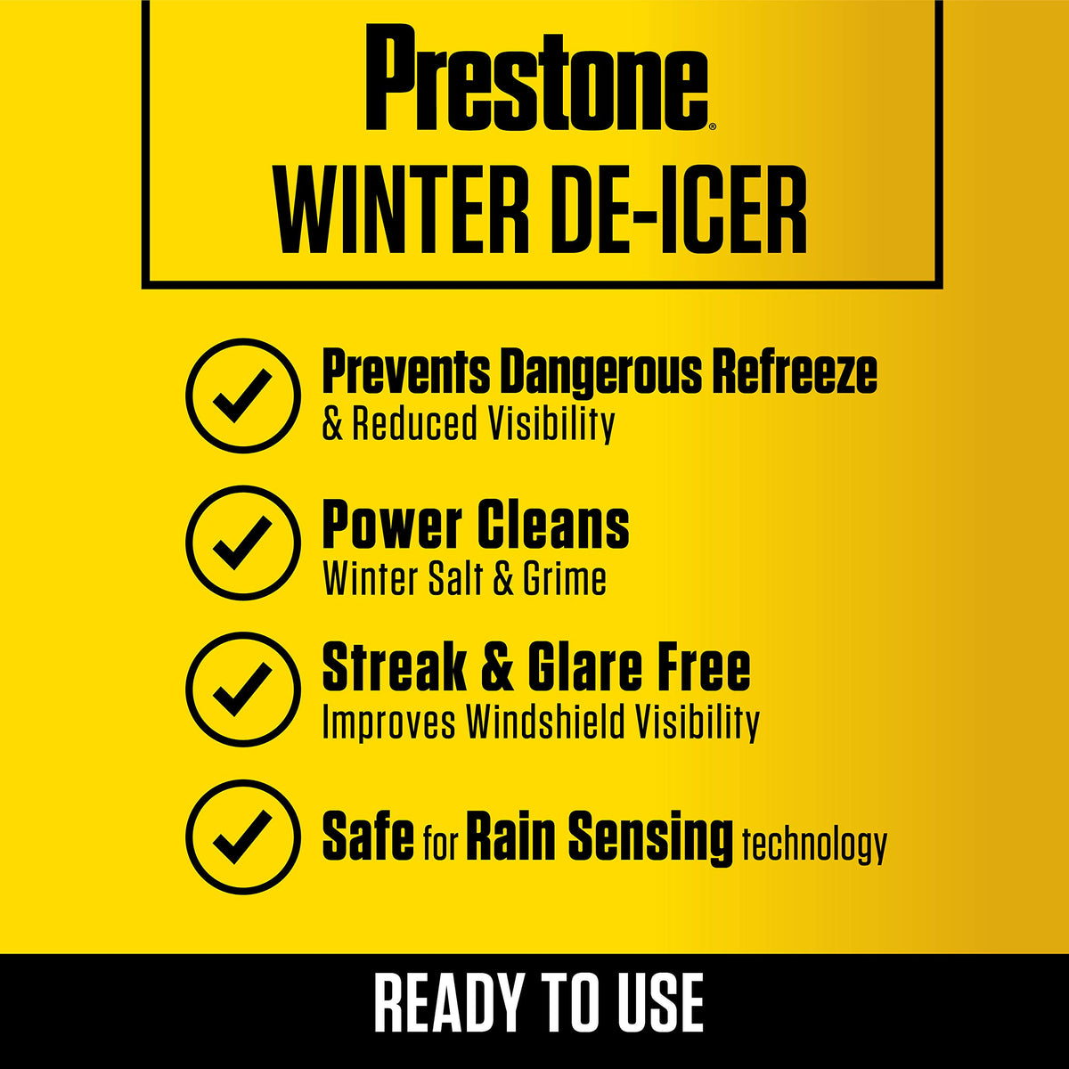 Prestone De-Icer Winter Windshield Washer Fluid, 1 Gallon