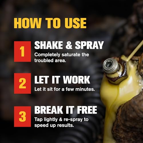 B'laster PB Blaster Penetrating Oil Spray Breaks Free Rusted or Frozen Bolts, Rust Penetrating Spray, Rust Prevention Spray, Anti Corrosion Spray, 11 Ounces, Pack of 12