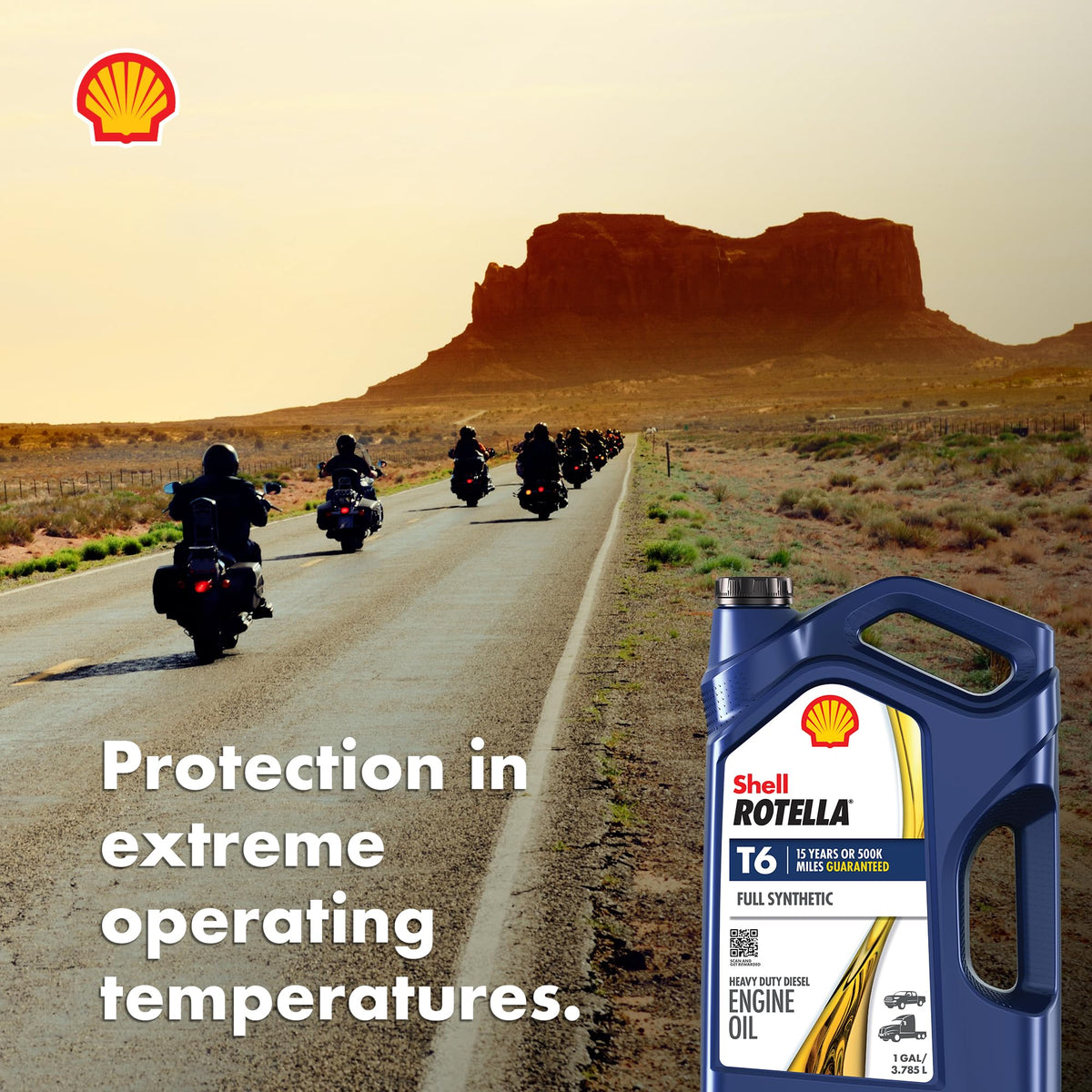 Shell Rotella T6 Full Synthetic Multi-Vehicle 5W-30 Diesel Engine Oil