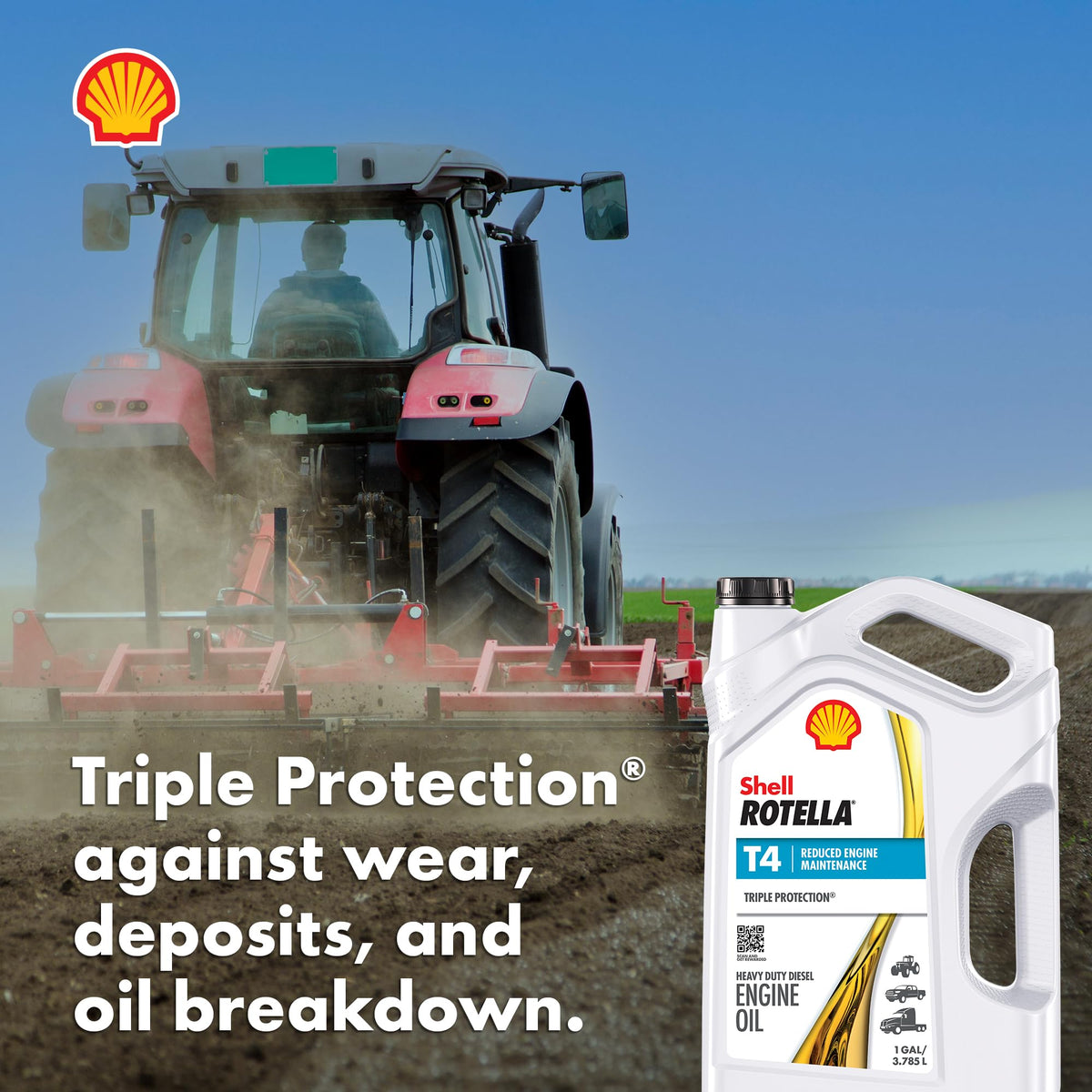 Shell Rotella T4 Triple Protection Conventional Diesel Engine Oil