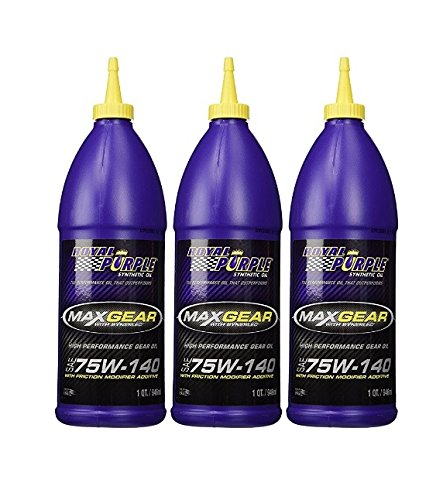 Royal Purple 01301 Max-Gear Synthetic Gear Lube Oil 75W-140 Pack of 3 Quarts by Royal Purple