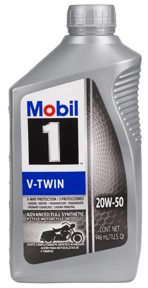 Mobil 1 20W-50 V-Twin Motorcycle Motor Oil
