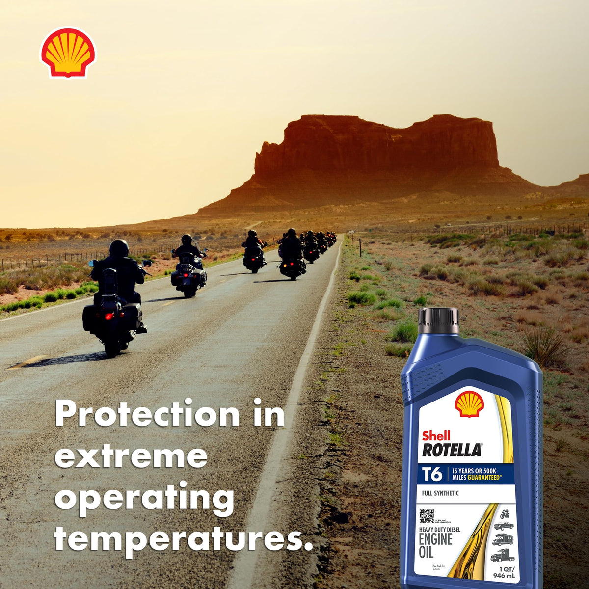Shell Rotella T6 Full Synthetic Diesel Engine Oil