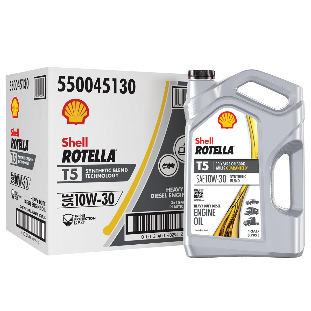 Shell Rotella T5 Synthetic Blend 10W-30 Diesel Engine Oil