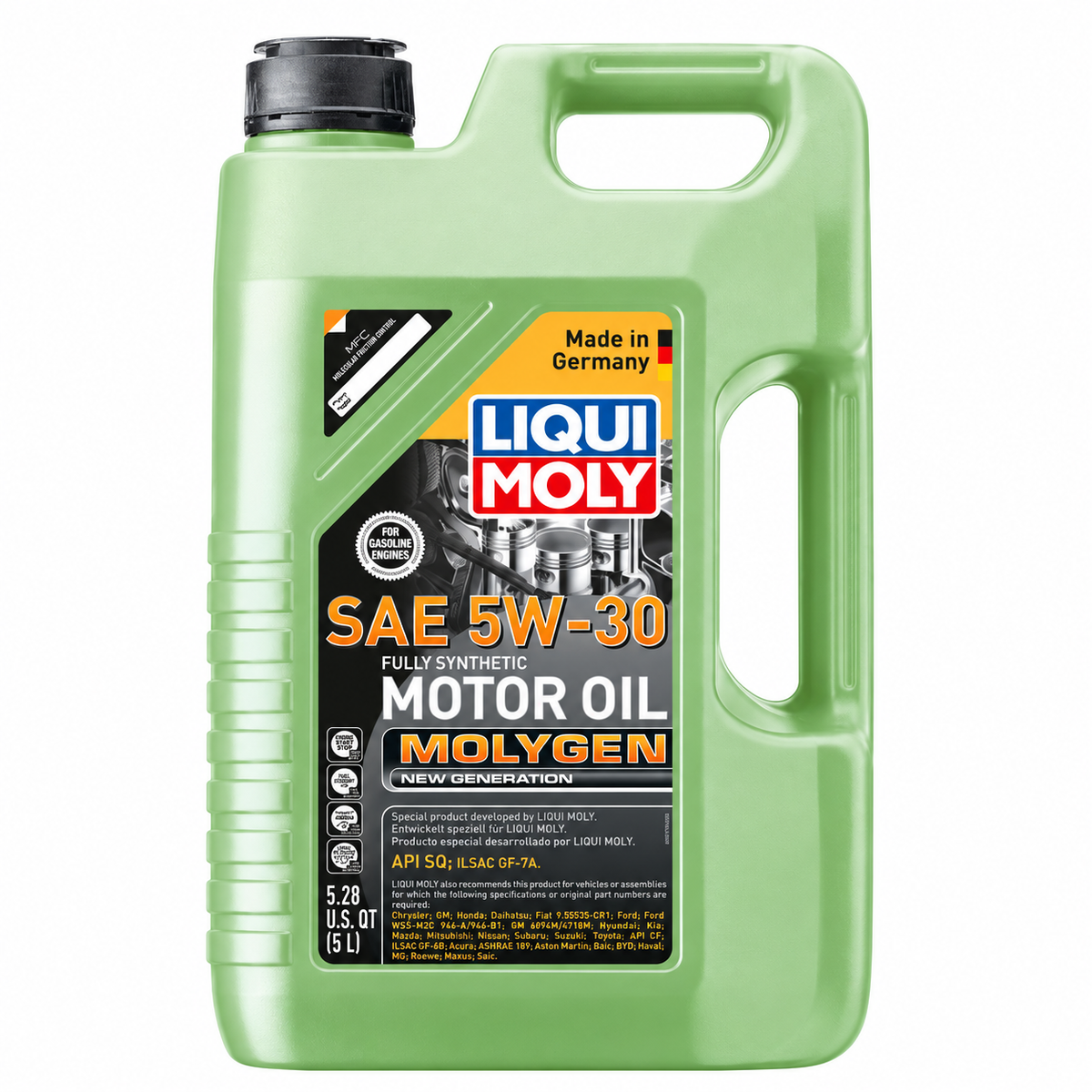 LIQUI MOLY Molygen New Generation SAE 5W-30, 20228, 1 x 5 L on white