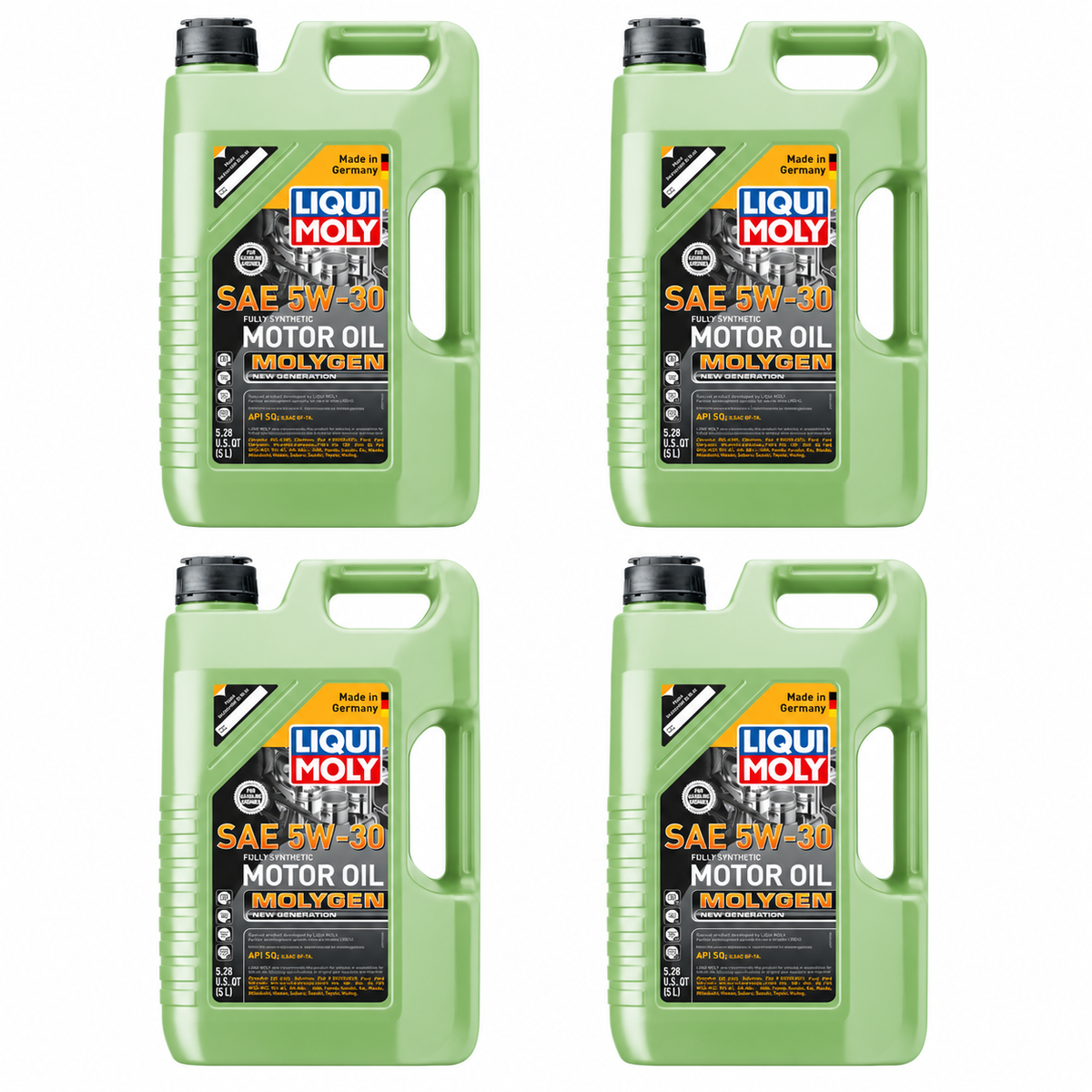LIQUI MOLY Molygen New Generation SAE 5W-30, 20228, 4 x 5 L on white