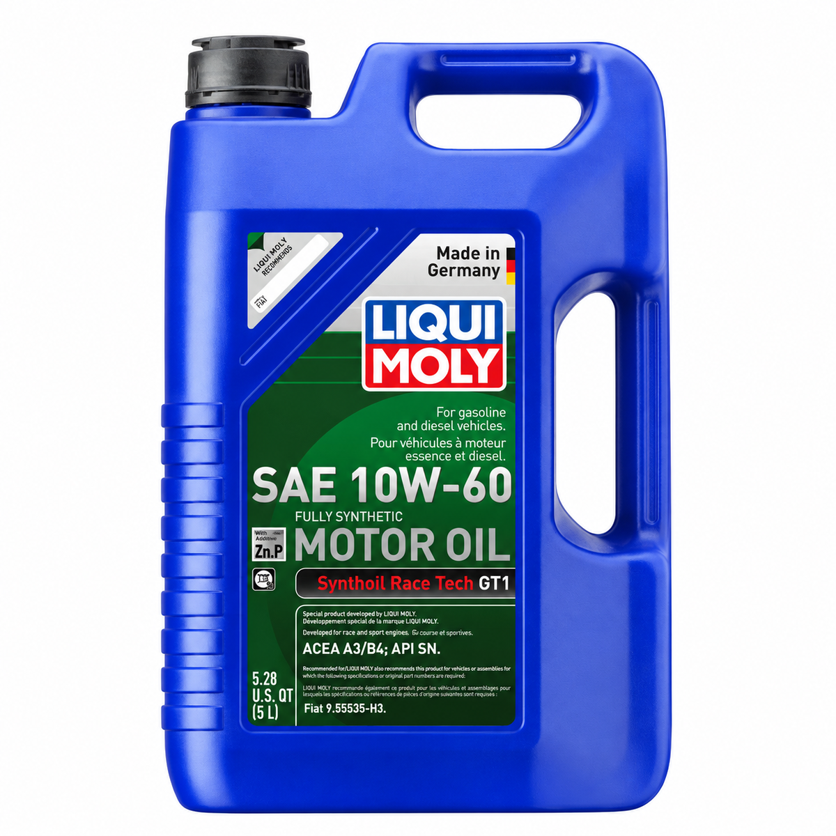 LIQUI MOLY Synthoil Race Tech GT1 SAE 10W-60, 2024, 1 x 5 L on white